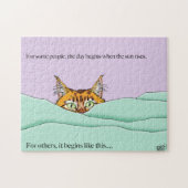 Guten Morgen Orange Cat Funny Puzzle (Horizontal)