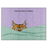 Guten Morgen Orange Cat Funny Schneidebrett (Vorderseite)