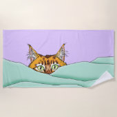 Guten Morgen Orange Cat Funny Strandtuch (Vorderseite)