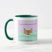 Guten Morgen Orange Cat Funny Tasse (Links)