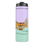 Guten Morgen Orange Cat Funny Thermosbecher (Vorderseite)