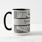 Guten Morgen Papa Black Gray Ringer 15oz Tasse (Links)