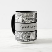 Guten Morgen Papa Black Gray Ringer 15oz Tasse (Vorderseite Links)