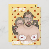 Guten Morgen Postkarte (Vorne/Hinten)