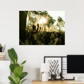 Guten Morgen Regenbogen! Poster (Heimbüro)