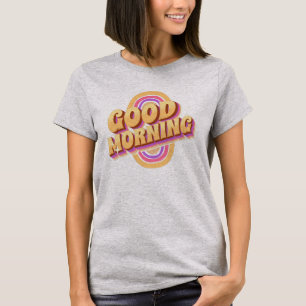 Guten Morgen Regenbogenschrift T-Shirt