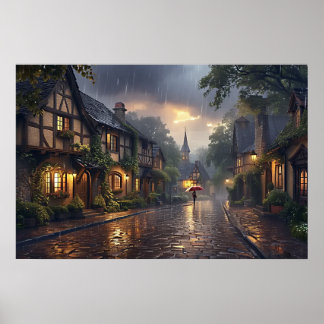 Guten Morgen Regentag Poster