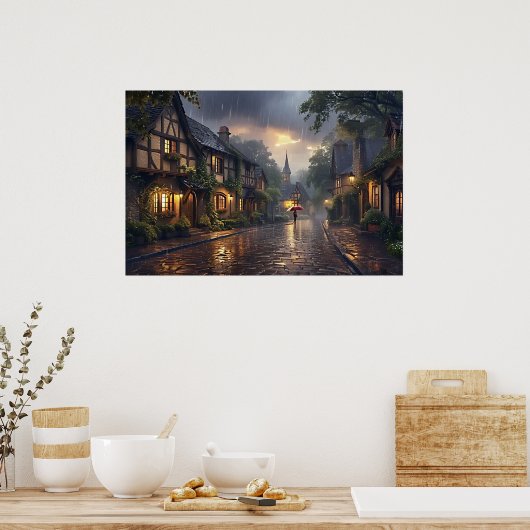 Guten Morgen Regentag Poster (Küche)