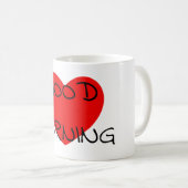 Guten Morgen, rotes Herz Kaffeetasse (VorderseiteRechts)