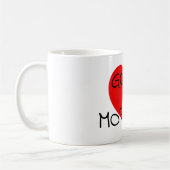 Guten Morgen, rotes Herz Kaffeetasse (Links)