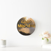 Guten Morgen Runde Wanduhr (Zuhause)