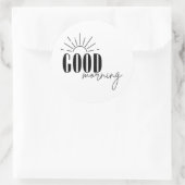 Guten Morgen Runder Aufkleber (Tasche)