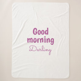Guten Morgen Schatz personalisierte Sherpa-Decke Sherpadecke