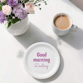 Guten Morgen Schatz Romantische Pappteller