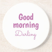 Guten Morgen Schatz Sandstein Untersetzer (Vorne)