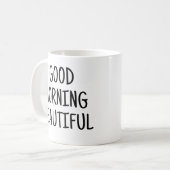 Guten Morgen schön Kaffeetasse (Vorderseite Links)