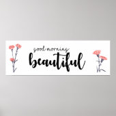 Guten Morgen schön mit Nelken Poster (Vorne)