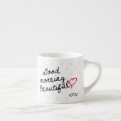 Guten Morgen schön mit Polka Dots Espressotasse (Rechts)