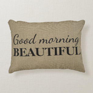 Guten Morgen schön Texturgewinde Zierkissen