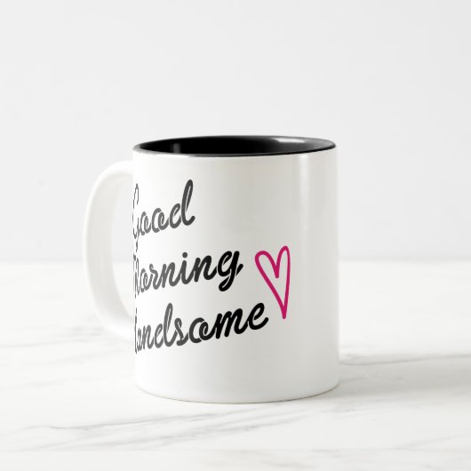 Guten Morgen schön Zweifarbige Tasse (Vorderseite Links)