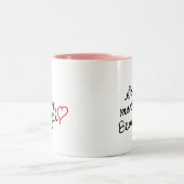 Guten Morgen schön! Zweifarbige Tasse (Mittel)