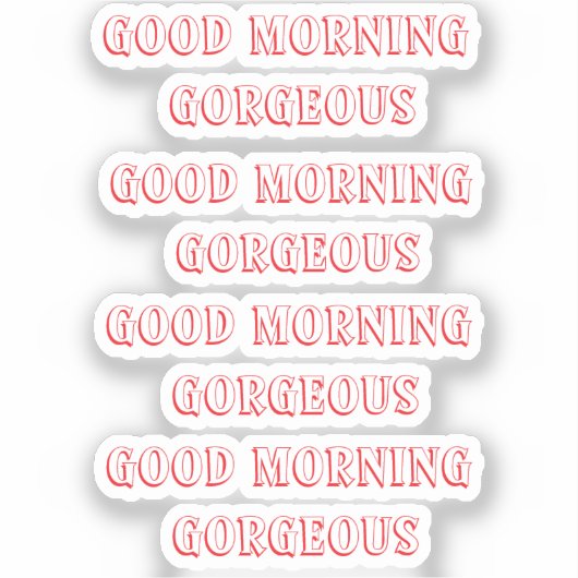 Guten Morgen schöne Latte-Tasse Aufkleber (Vorderseite)