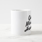 Guten Morgen Schöne schwarz-weiße Jumbo-Tasse (Vorderseite)