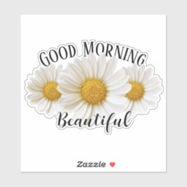 Guten Morgen schöne weiße Milchsorten Aufkleber