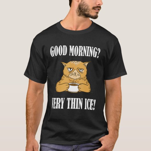 Guten Morgen Sehr dünne Eiscreme Morning Group Cat T-Shirt (Vorderseite)