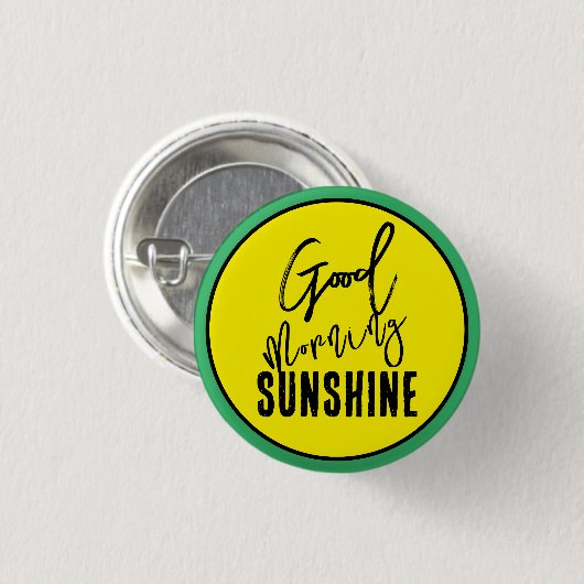 Guten Morgen Sonne Button (Vorne & Hinten)