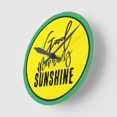 Guten Morgen Sonne Runde Wanduhr (Winkel)