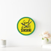 Guten Morgen Sonne Runde Wanduhr (Zuhause)