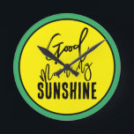 Guten Morgen Sonne Runde Wanduhr<br><div class="desc">Guten Morgen Sonne!</div>