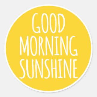 Guten Morgen Sonne Runder Aufkleber