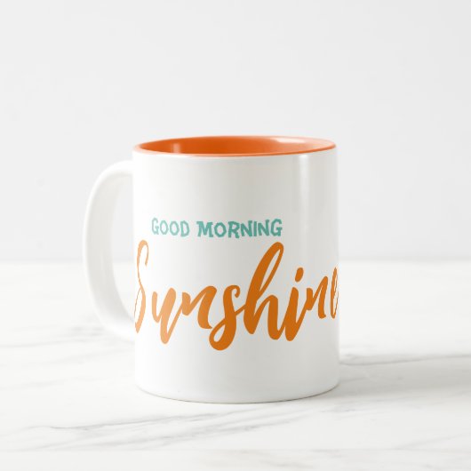 Guten Morgen Sonne Zweifarbige Tasse (Vorderseite Links)