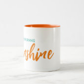Guten Morgen Sonne Zweifarbige Tasse (Mittel)