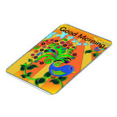 Guten Morgen Sonnenaufgang mit Vogel Magnet (Linke Seite)