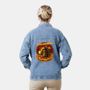 Guten Morgen Sonnenschein Bigfoot Kaffee Humor Kun Jeansjacke