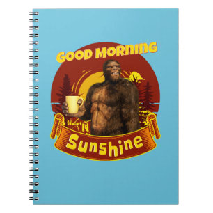 Guten Morgen Sonnenschein Bigfoot Kaffee Humor Kun Notizblock