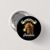 Guten Morgen Sonnenschein Bigfoot trinken Kaffee Button (Vorne & Hinten)