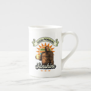 Guten Morgen Sonnenschein Bigfoot trinken Kaffee Porzellantasse