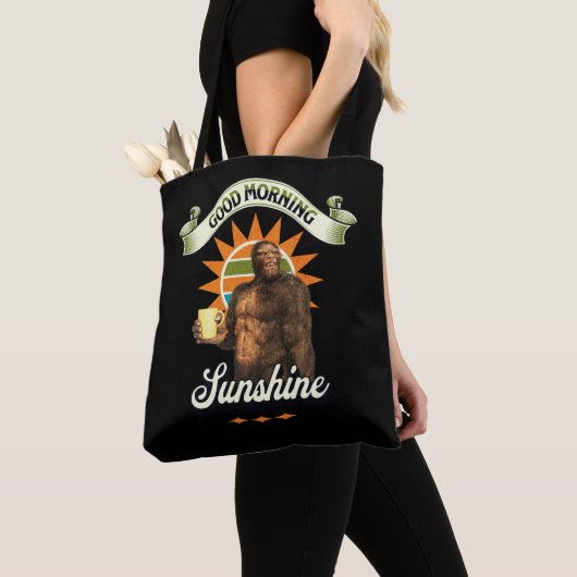 Guten Morgen Sonnenschein Bigfoot trinken Kaffee Tasche (Von Nahem)