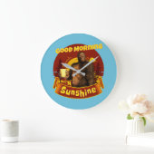 Guten Morgen Sonnenschein Funny Bigfoot Große Wanduhr (Zuhause)