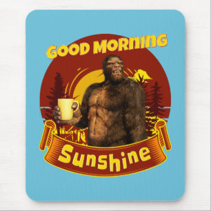 Guten Morgen Sonnenschein Funny Bigfoot Kaffee Mousepad