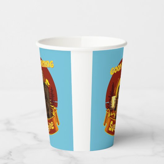 Guten Morgen Sonnenschein Funny Bigfoot Kaffee Pappbecher (Links)