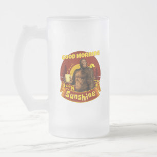 Guten Morgen Sonnenschein Funny Bigfoot Mattglas Bierglas