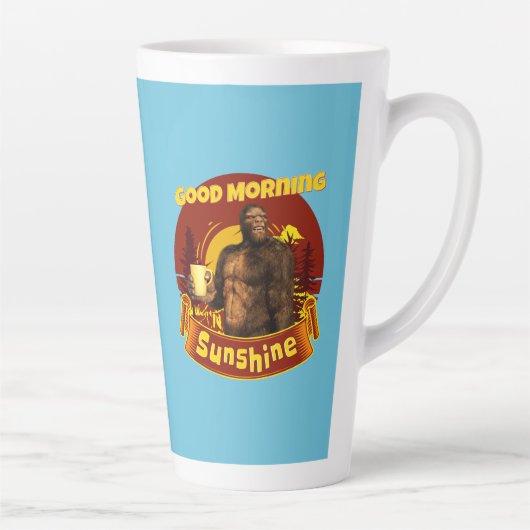 Guten Morgen Sonnenschein Funny Bigfoot Milchtasse (Rechts)