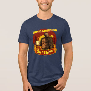 Guten Morgen Sonnenschein Funny Bigfoot Tri-Blend Shirt