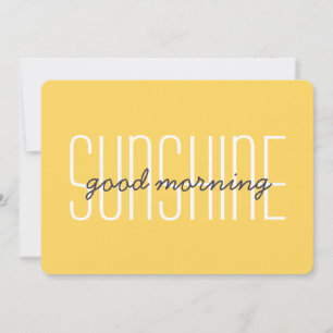 Guten Morgen Sonnenschein Gelb Fröhliche Cute Typo Mitteilungskarte