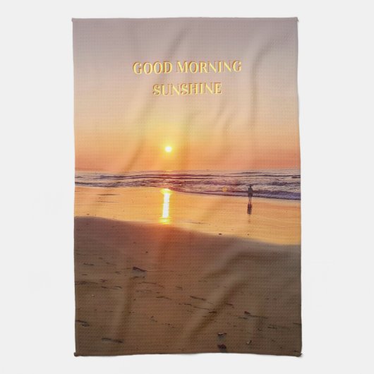 Guten Morgen Sonnenschein Geschirrtuch (Vertikal)